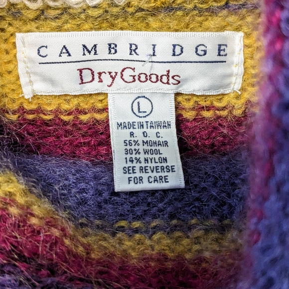 Cambridge Dry Goods Mohair Blend Turtleneck Sweater NWT size Large rare find - Picture 4 of 7